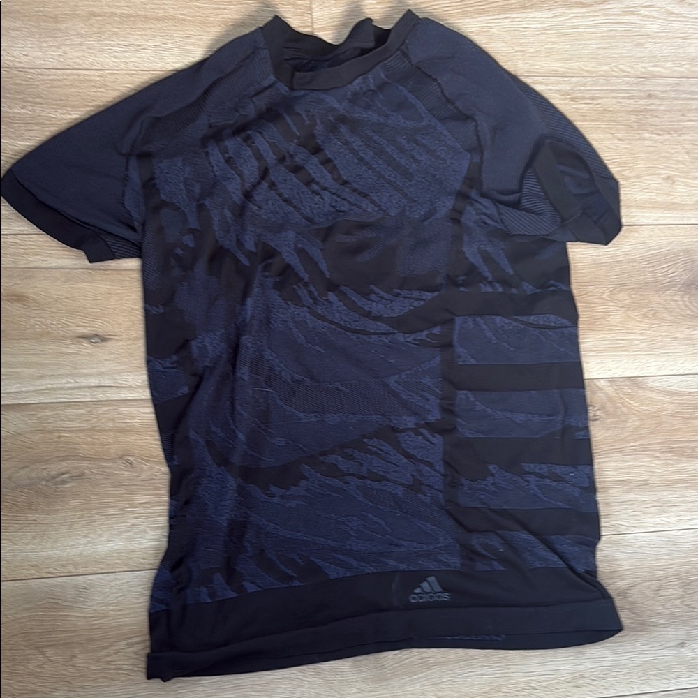 Adidas Dark blue and Gray Short Sleeve Tee